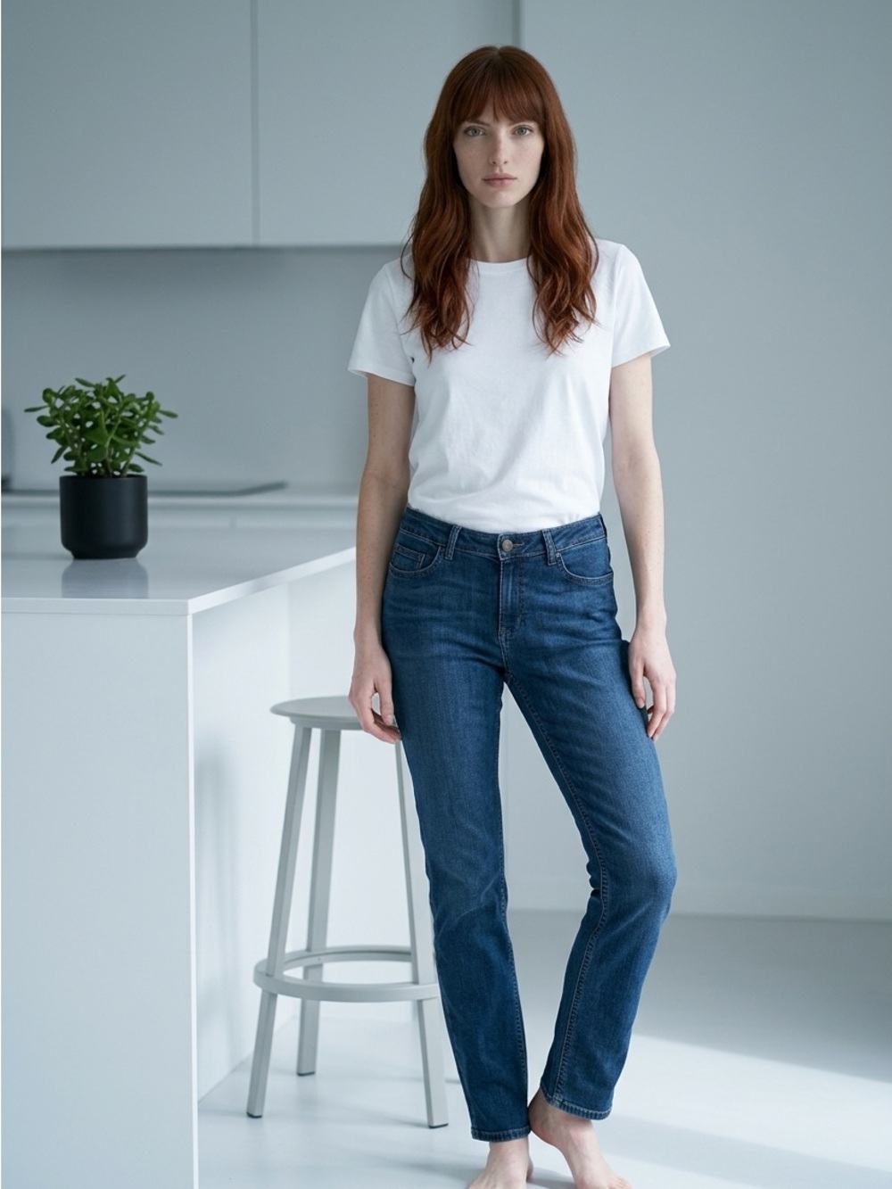 Classic Blue Denim Lee Washed Casual Trendy Jeans Size M